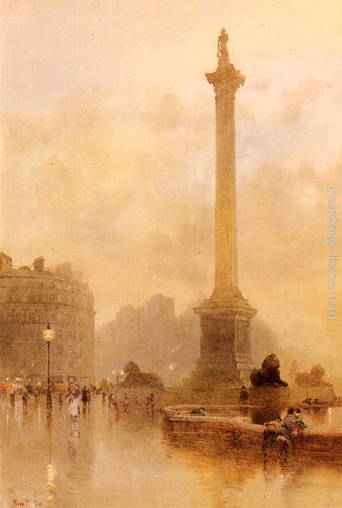 Nelson's Column In A Fog painting - Rose Barton Nelson's Column In A Fog art painting